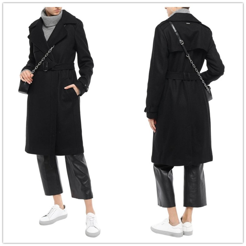 DKNY Black Trench Coat